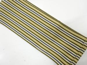 縞模様織り出し　単衣半幅帯